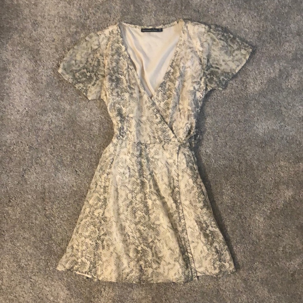 Snakeskin Print Wrap Dress